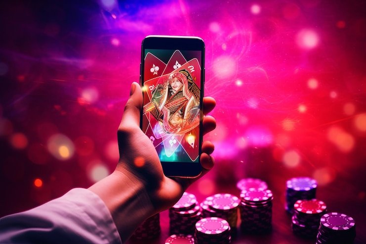 Mobile account dashboard and fishing game selection menu